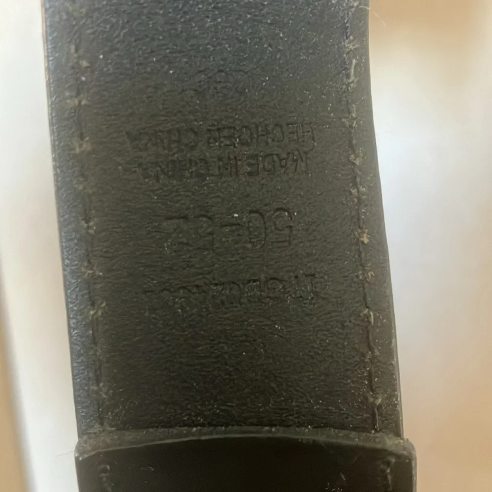 Men’s Black Belt with Silver Buckle 50/52